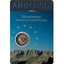 2014 - ANDORRA 2 euro ufficiale 20º Anniversario Consiglio d'Europa